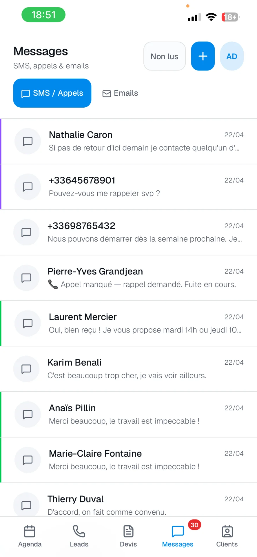 Messages DictaDevi